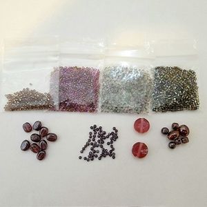 Purple Beads Jewelry Making Kit Glass Seed Beads Bracelet Czech Lampwork Delica